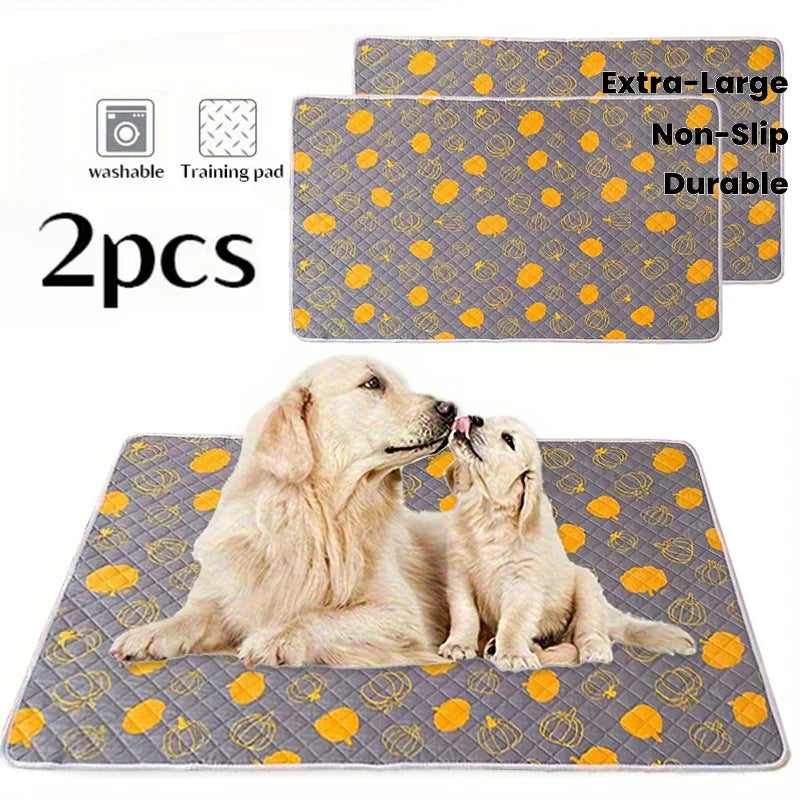 2-Pack Dog Training Pads Washable Absorbent Diaper Mat Puppy Training Pad Bed Pet Urine Pads Pet Car Seat Cover Pet Supplies