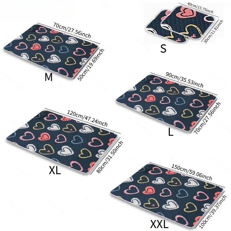 2-Pack Dog Training Pads Washable Absorbent Diaper Mat Puppy Training Pad Bed Pet Urine Pads Pet Car Seat Cover Pet Supplies